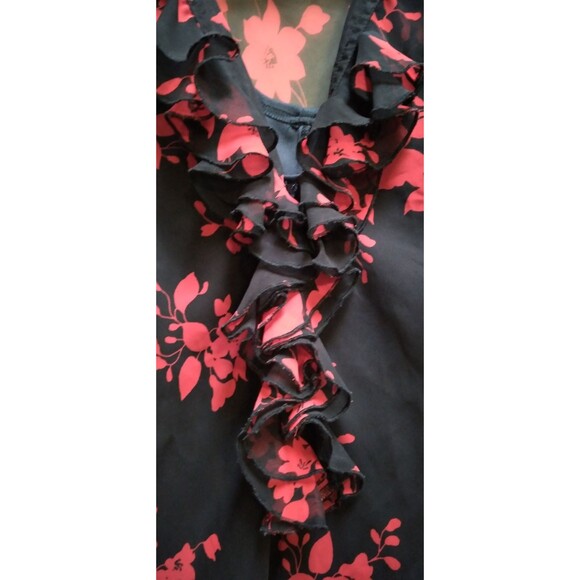 Floral Ruffle Top Women's Size Large - Picture 5 of 7